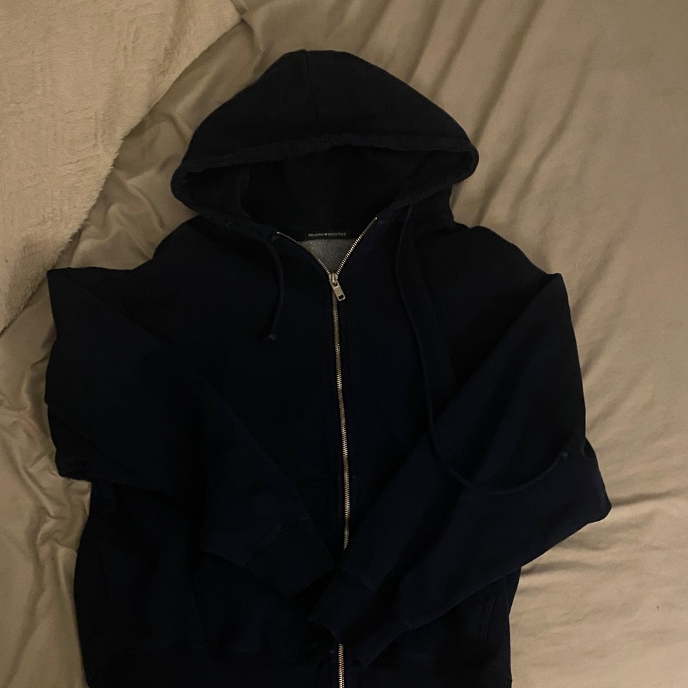 Brandy Melville Black Zip-Up Jacket